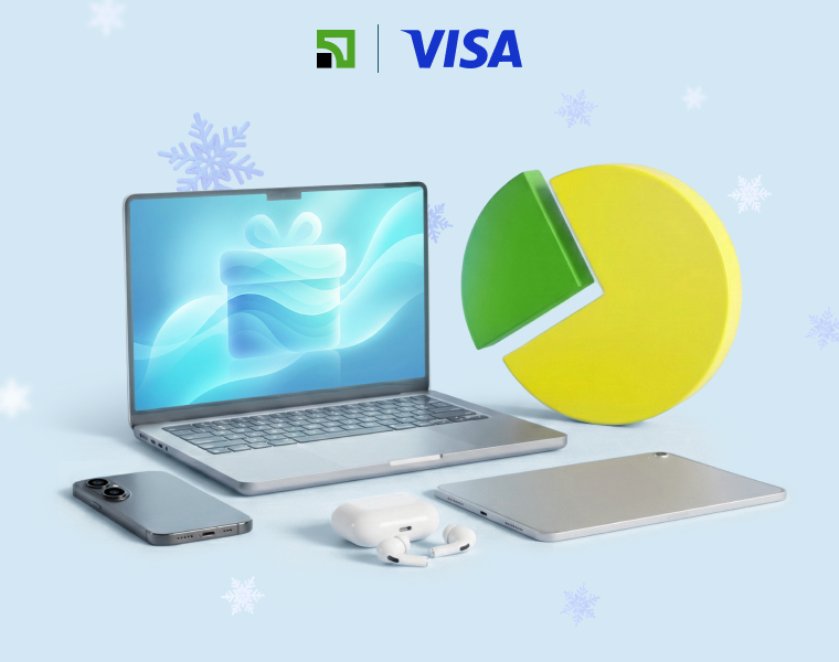 Новорічні купівлі стають подарунками з «Оплатою частинами» і Visa